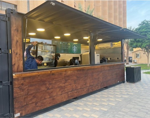 تصميم داخلي لكشك بيع